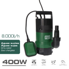 Bomba para extração de água suja 400W 17X33cm Koma Tools