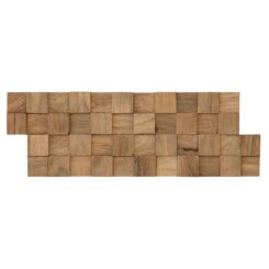 Painel decorativo Teca Quadrados - 50x20cm