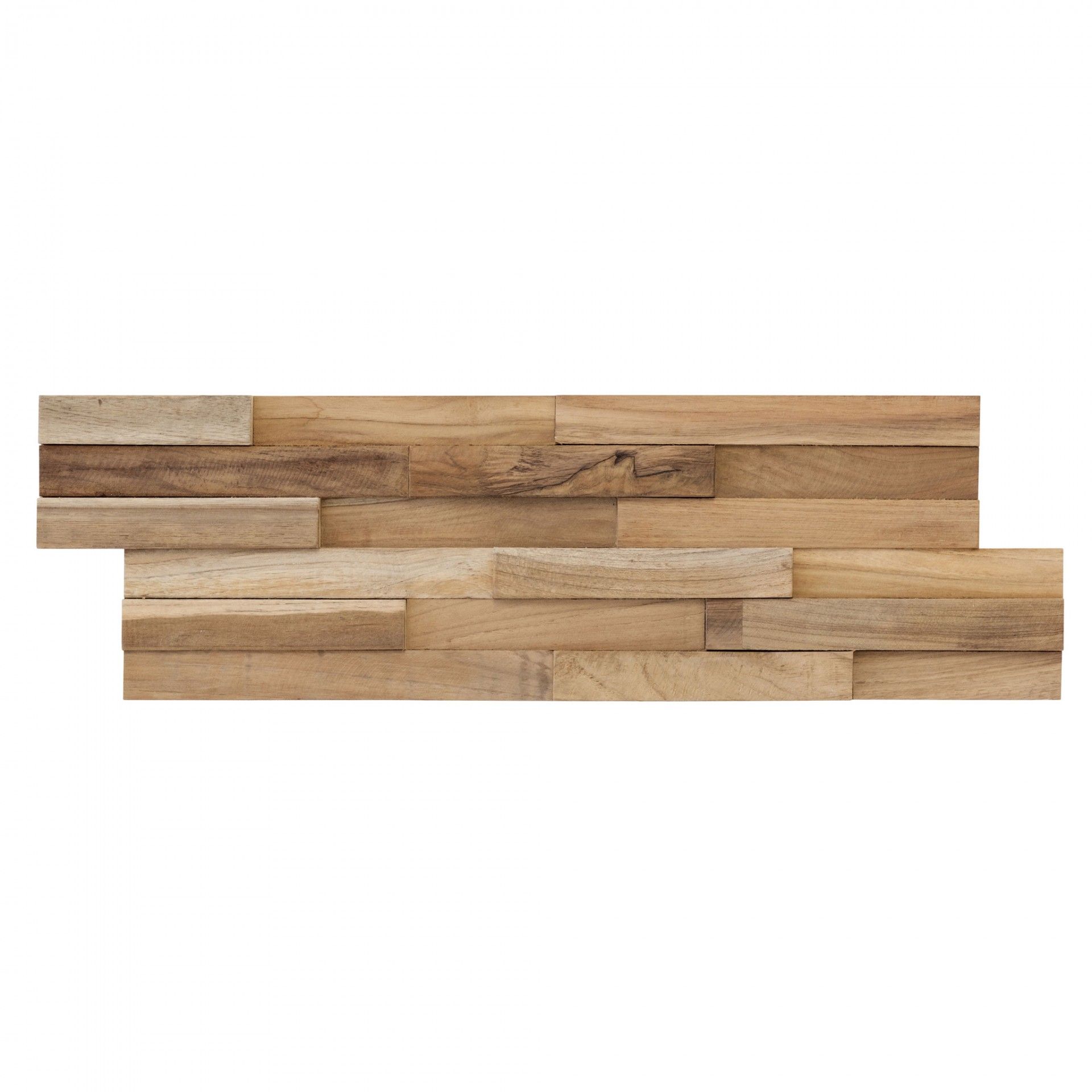 Painel decorativo Teca Retângulos 24 - 55x18cm