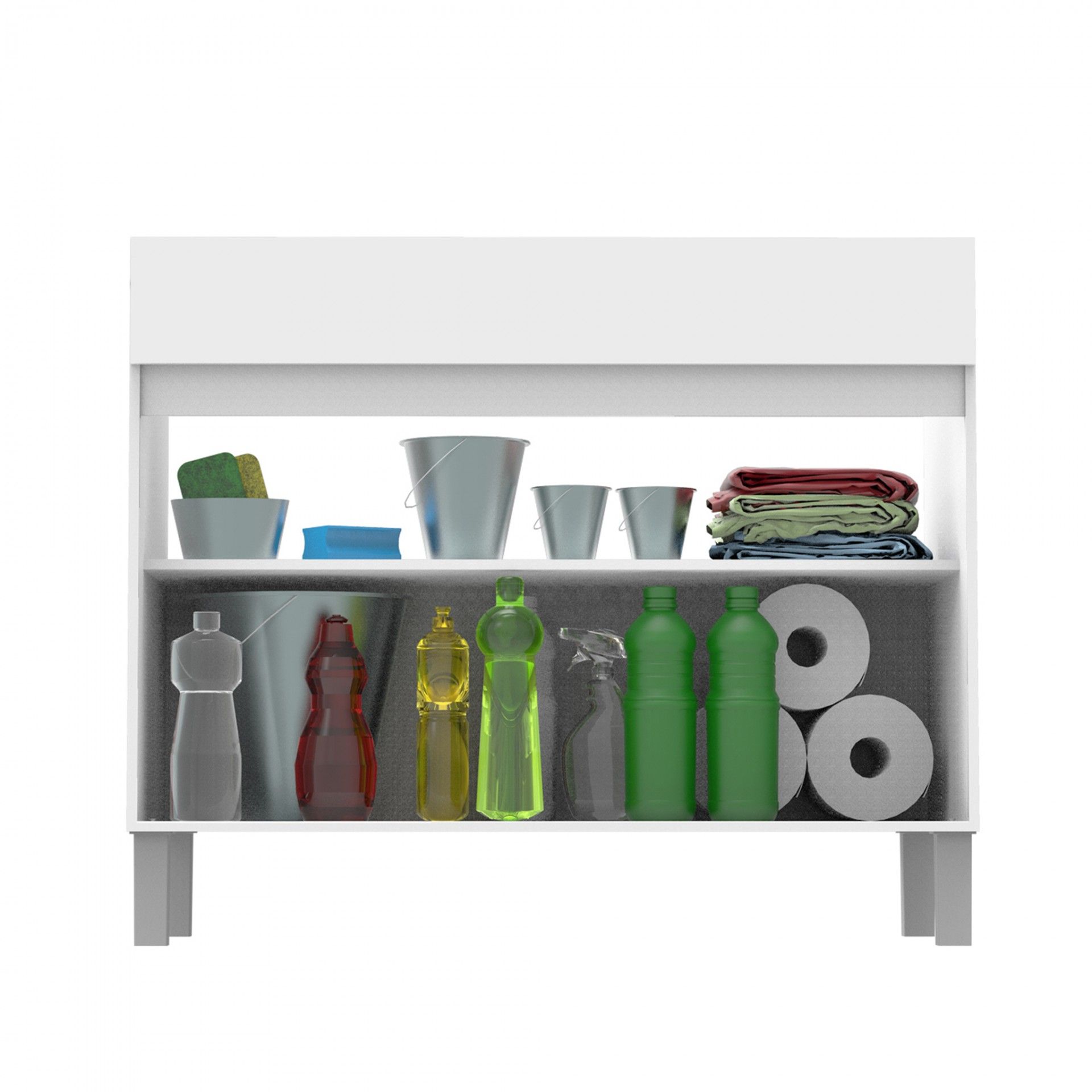 Móvel para casa de banho Basic 2 portas - movel + lavatório - Image 2