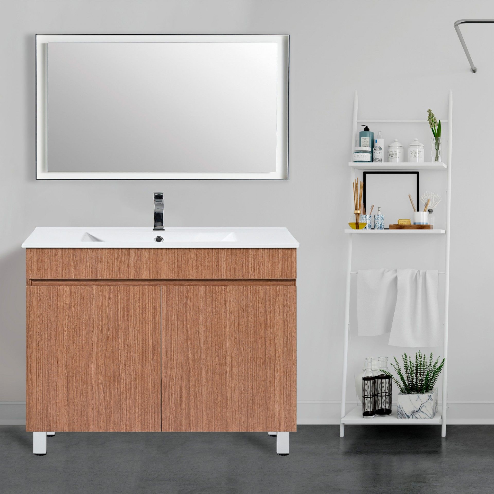 Móvel para casa de banho Key basic 2 portas 100cm - movel + lavatório - Image 10
