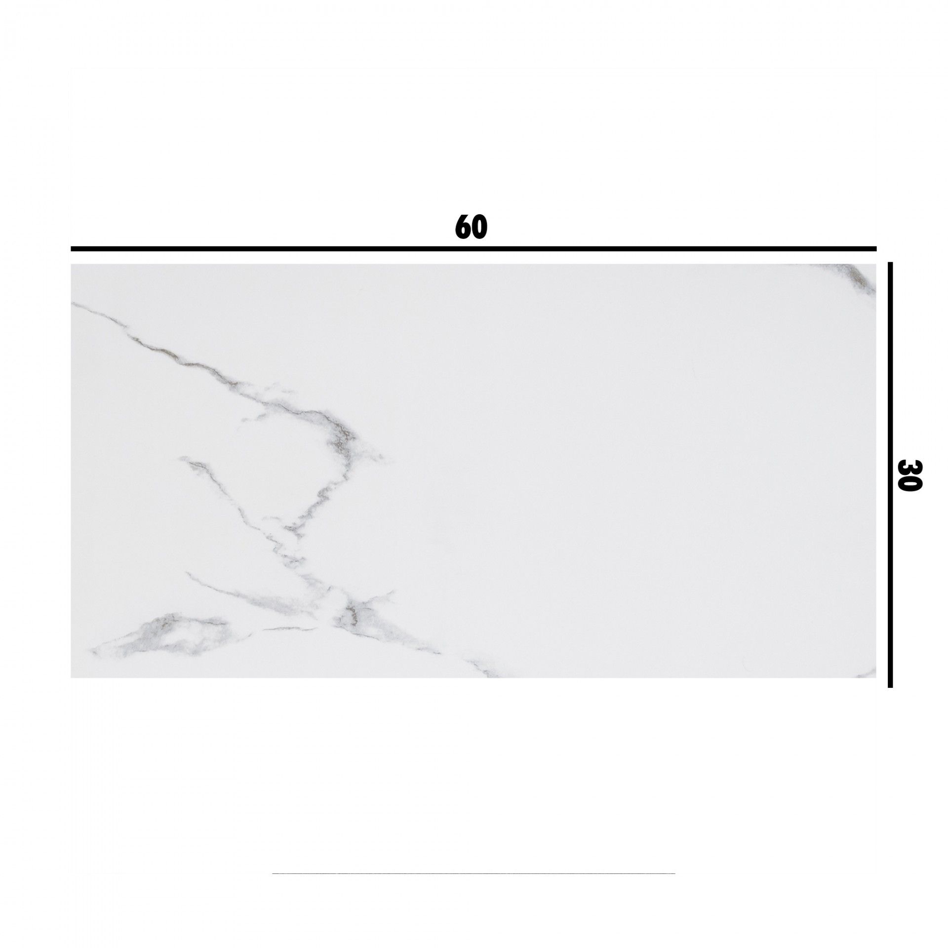 Porcelânico polido Carrara 30x60cm - Image 2