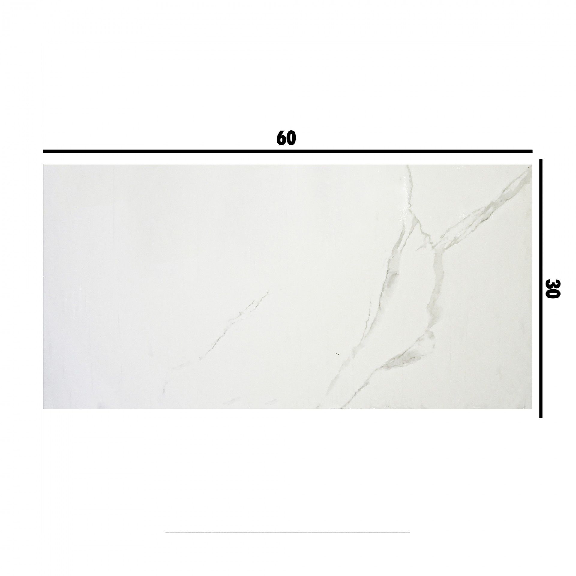 Porcelânico retificado New Carrara Brilho 30x60cm - Image 2