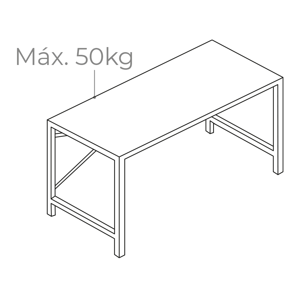 Secretaria de Madeira EDM 120x60x74 cm - Image 2