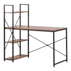 Secretaria de madeira com prateleiras 121 x 120 x 64cm