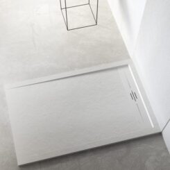 Base de duche SMC Porto c/ válvula, 120x80x2,5cm, cor branca