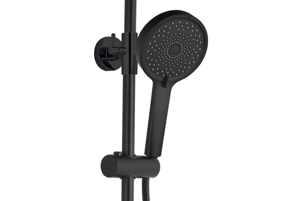 Coluna de duche com monocomando, acabamento preto mate - Image 2
