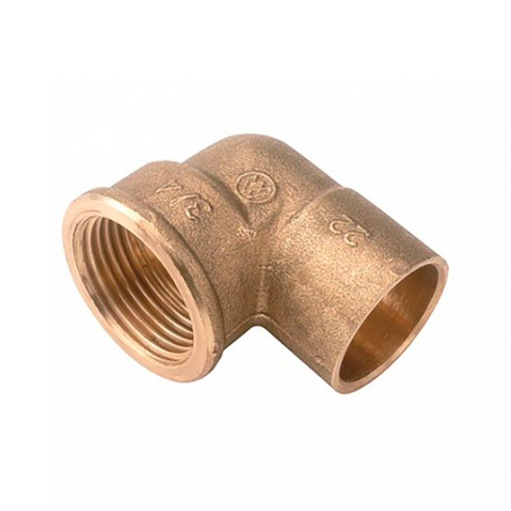Cotovelo feminino 90 1/2" x 18 mm latão