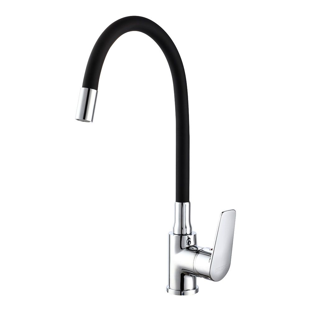 Torneira de cozinha monocomando baiona com bica flexível preta