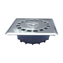 Sifão vertical standard aço inoxidável PVC dreno T-88 i 15 x 15 cm. 165 x 165 x 50,5 mm / Ø50 mm