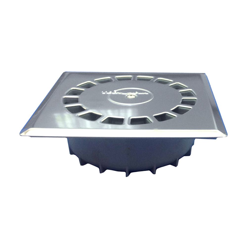 Sifão vertical standard aço inoxidável PVC dreno T-88 i 15 x 15 cm. 165 x 165 x 50,5 mm / Ø50 mm