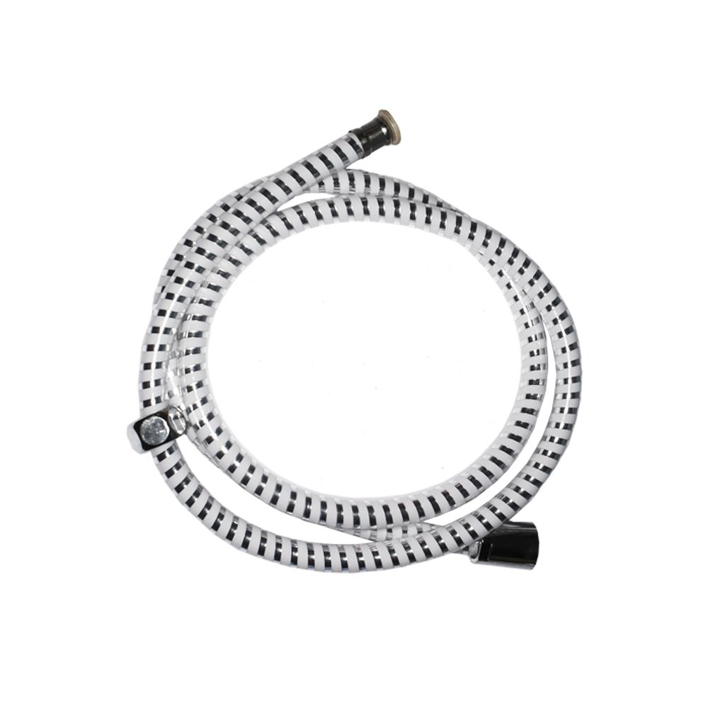 Tubo flexível para chuveiro branco/cromado 1,5m