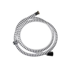 Tubo flexível para chuveiro branco/cromado 2m