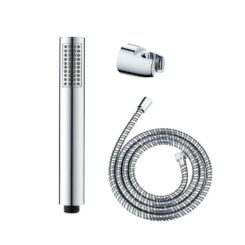 Conjunto de duche básico, cabeça de 5 funções + mangueira de 150 cm + suporte ajustável