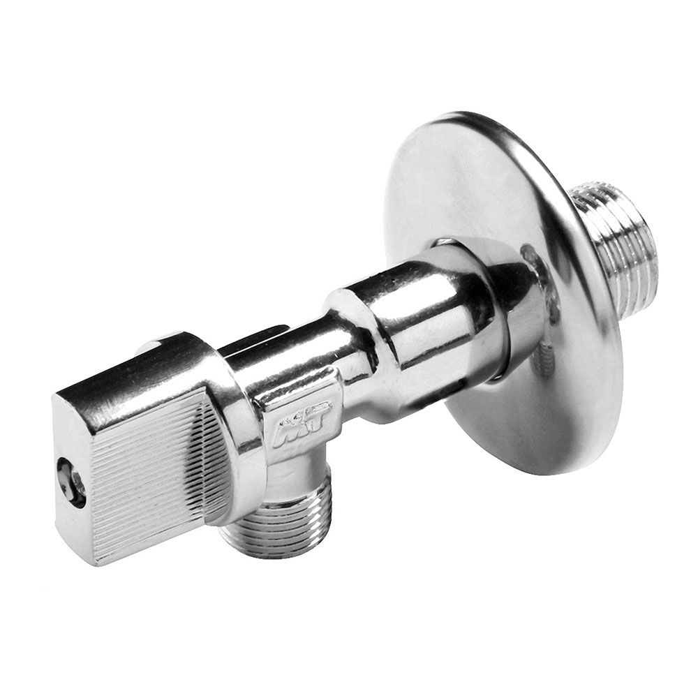 Válvula de esquadria anticalcário com manípulo metálico ø½ x 3/8 POL