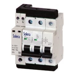 Magnetotermal 1P+N 32A + protetor de sobretensão permanente e transitória c 10kA 230Vac