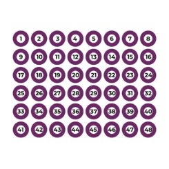 EDM Folha adesiva a4 numerada 1-48 edm roxo