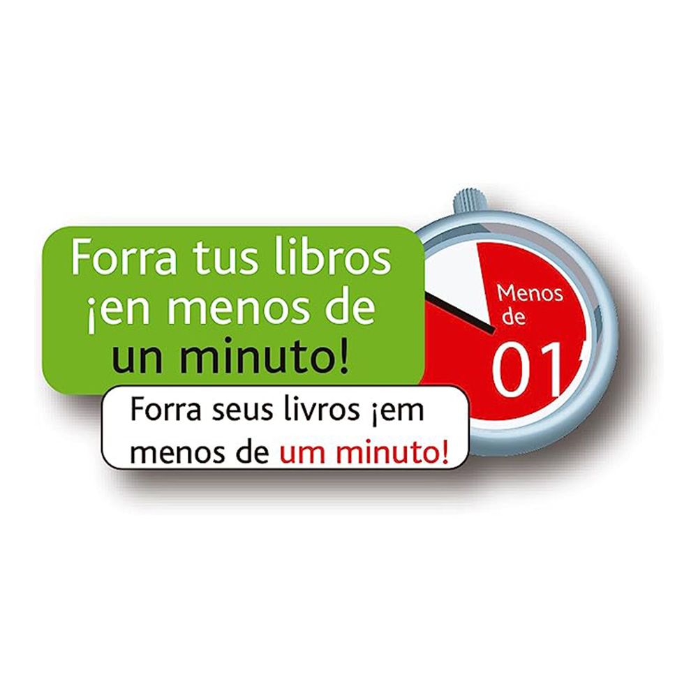 Forros para libros ajustables de pvc transparentes 290 x 530 mm, 5 uds - Image 2