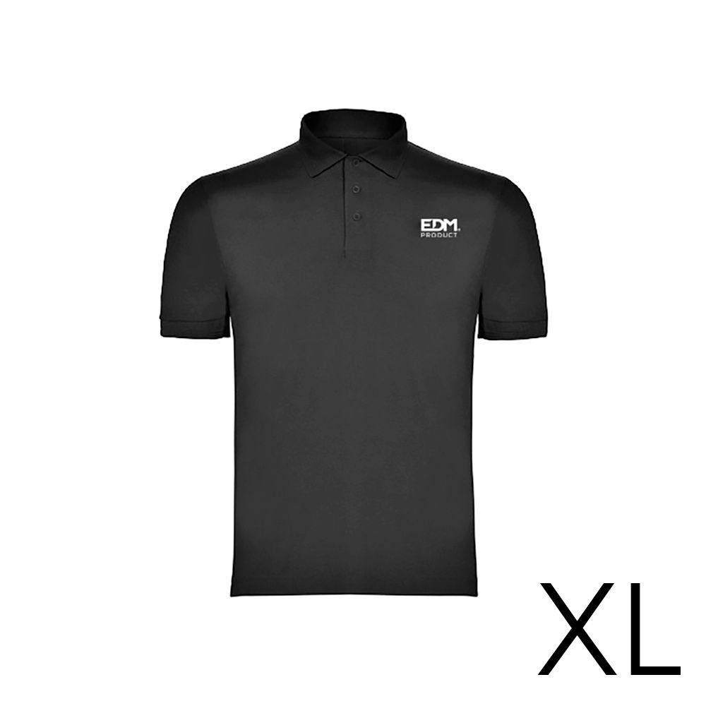 Polo preto tamanho-xl manga curta bordado