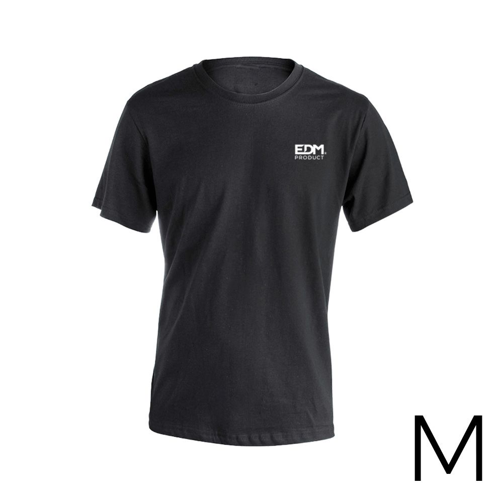 Camiseta preta tamanho-m manga curta bordada