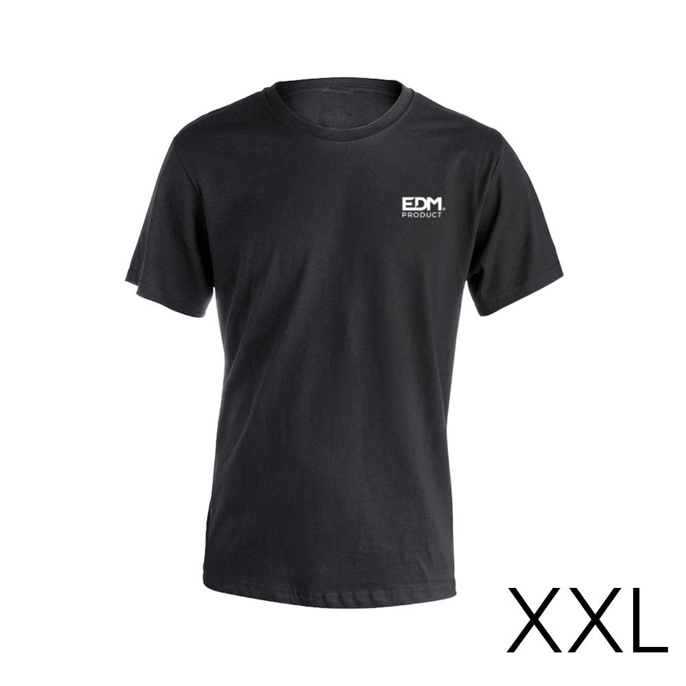 Camiseta preta tamanho-xxl manga curta bordada