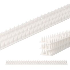 Dissuasor de gatos, pvc, branco, 50 cm, 6 unid.