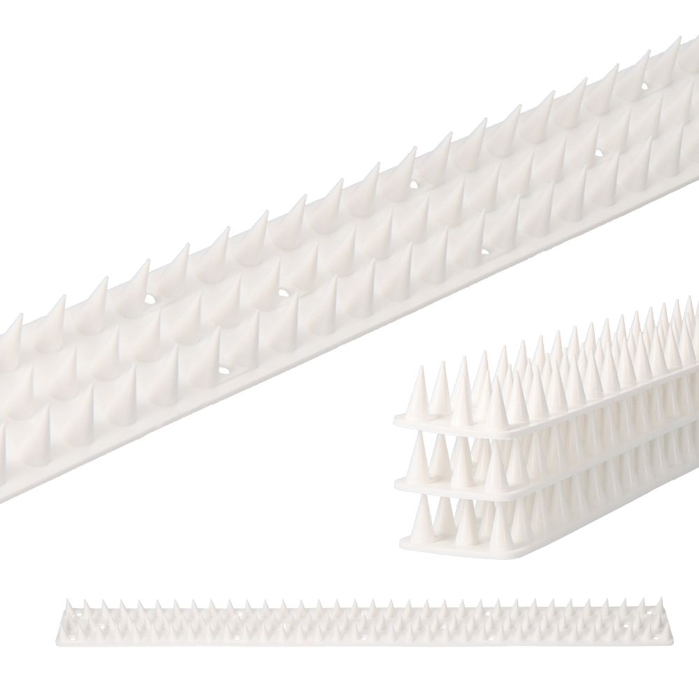 Dissuasor de gatos, pvc, branco, 50 cm, 6 unid.