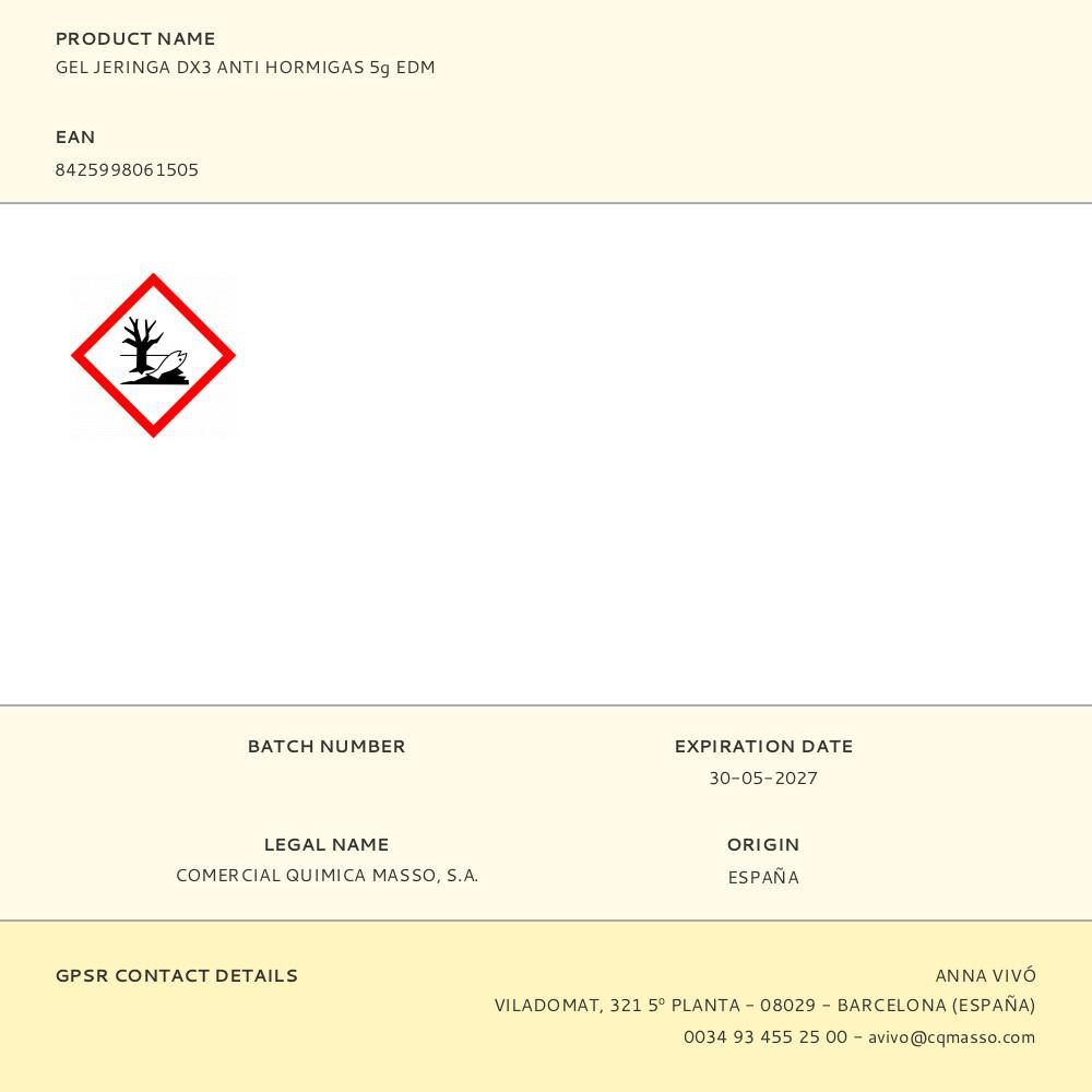 Gel de seringa anti-formiga Dx3 5 g - Image 2