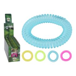 CITRONELLA Pulseira espiral repelente com citronela. ø6 cm cores sortidas