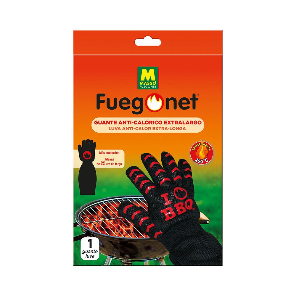 Luvas de proteção térmica extra compridas fuegonet