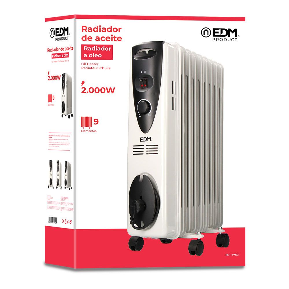 EDM Radiador a óleo de 2.000 w com 9 elementos - Image 2