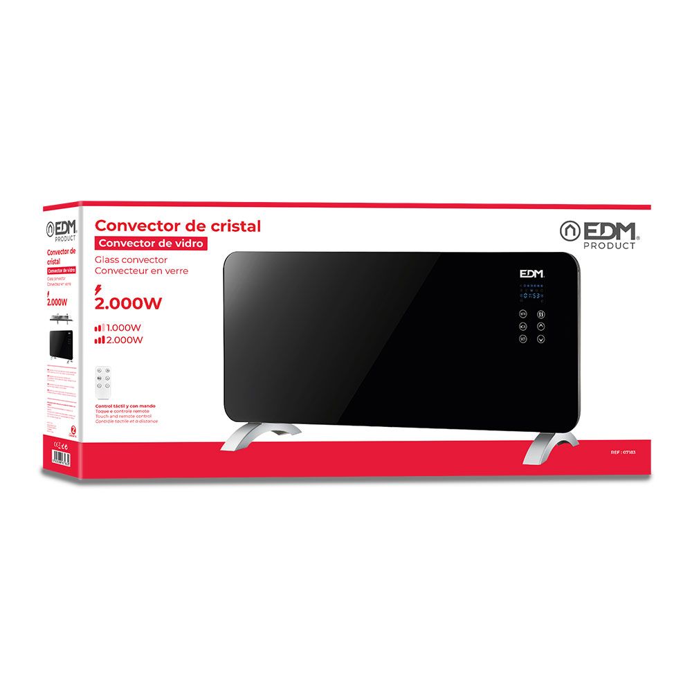 Convector com placa de vidro 2000 w - Image 2