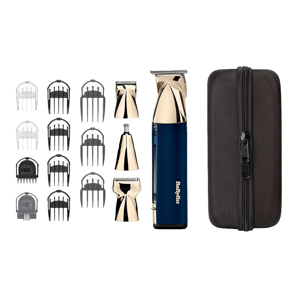 Máquina de barbear multigroom sem fios 15 em 1 super-x-meal series com lâminas de aço japonês babyliss
