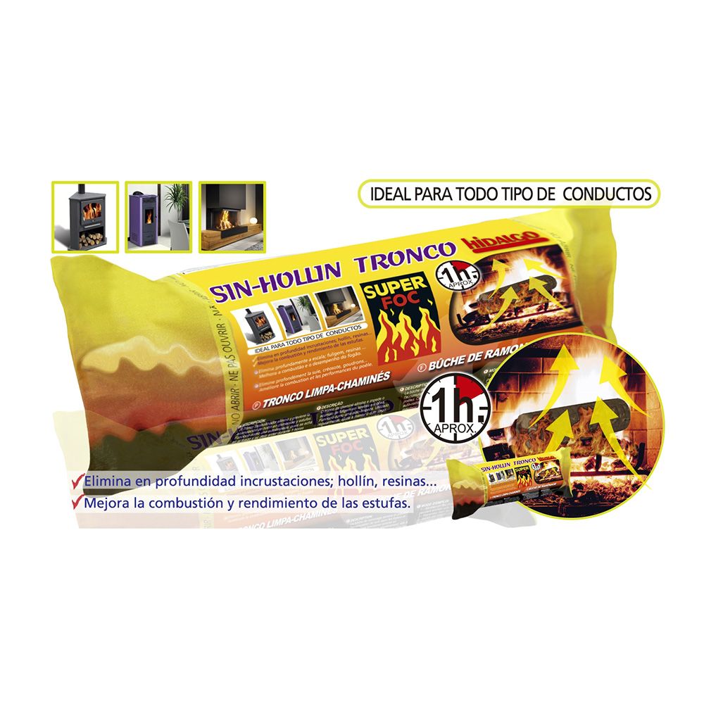 Tronco limpa chaminés "sin-hollin" 800 g
