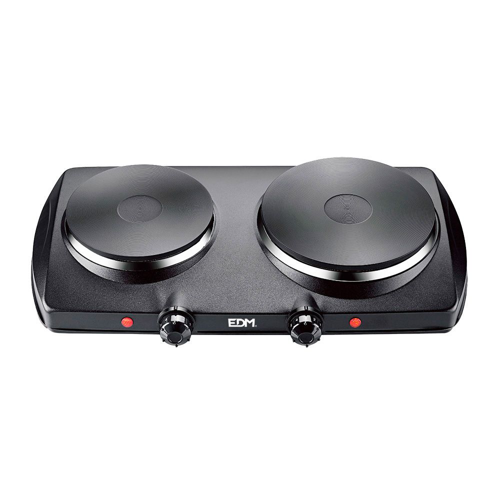 Cozinha eletrica preto 1400W 2 fogos CE/A13 EDM
