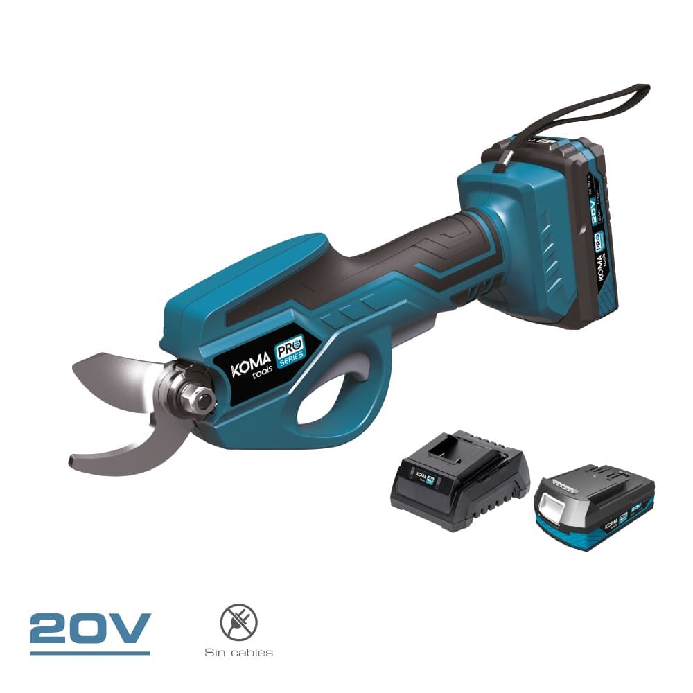 Kit tesoura de poda 20v com bateria e carregador
