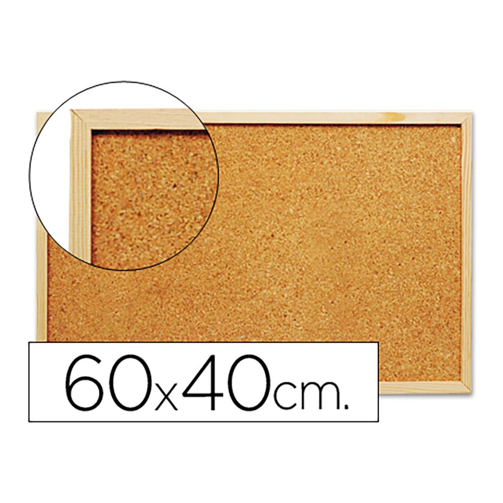 Quadro de cortiça q-connect 60x40cm com moldura de madeira