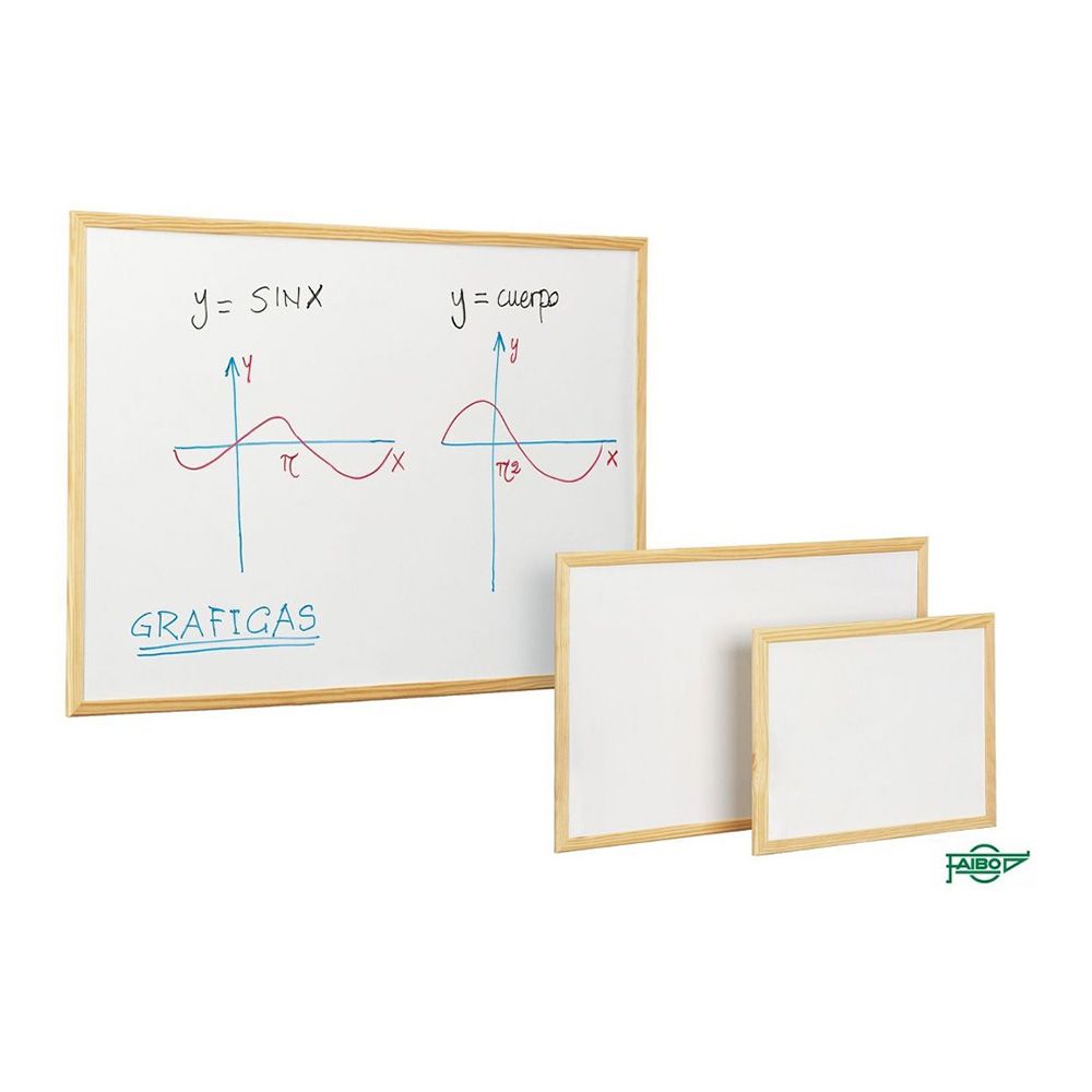 Quadro-branco com moldura de madeira 30x40cm faibo