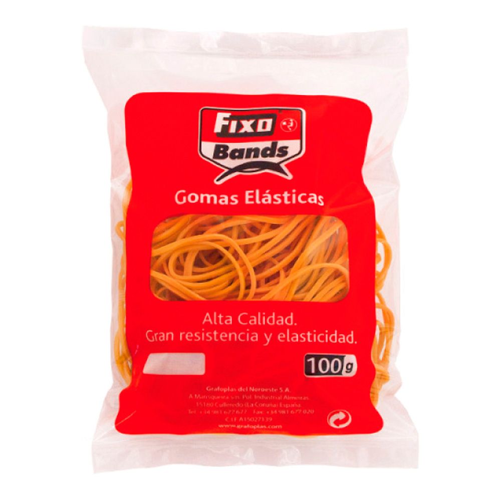 Elásticos fixo saco 100g 2mm x 12cm