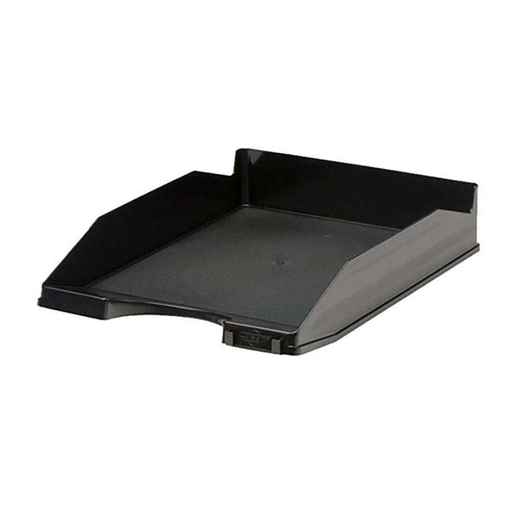 Tabuleiro de secretária faibo 93 preto empilhável 350x250x65mm