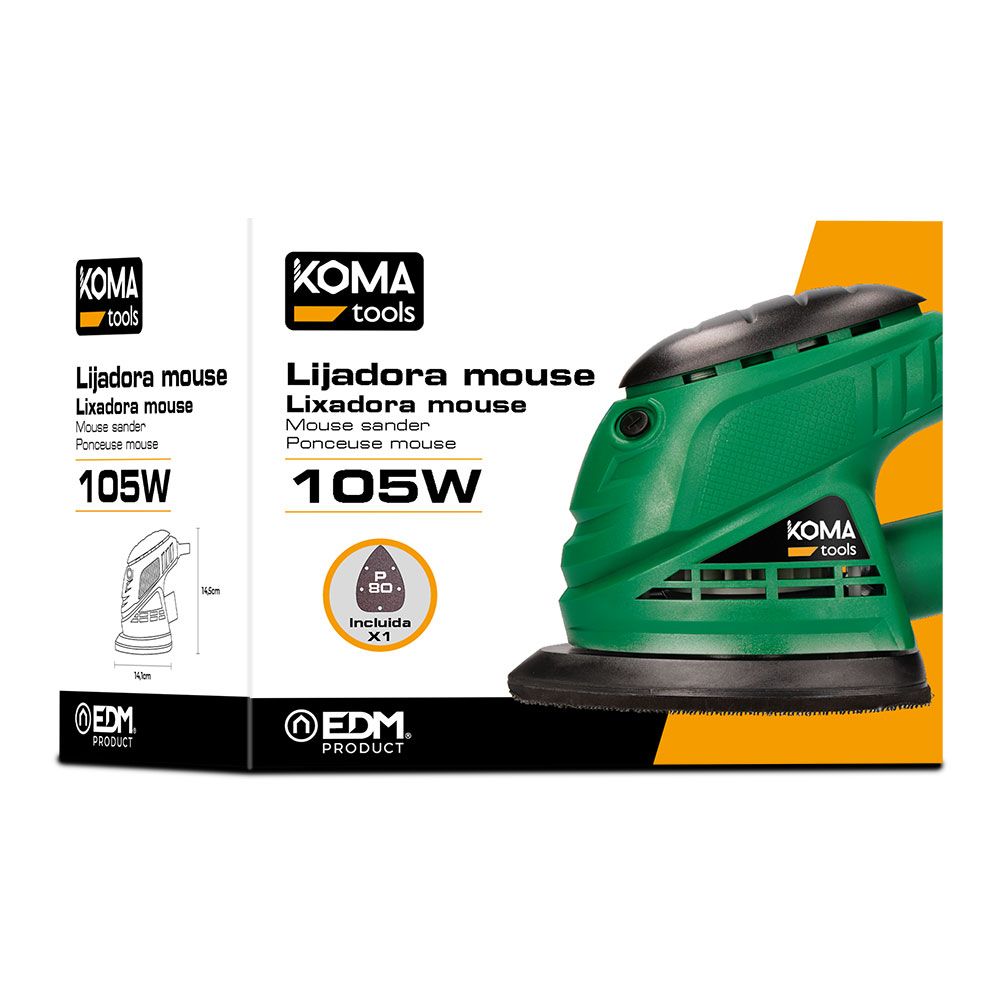 Lijadora tipo mouse 105 w, 141 x 145 mm con cable 2 m - Image 2