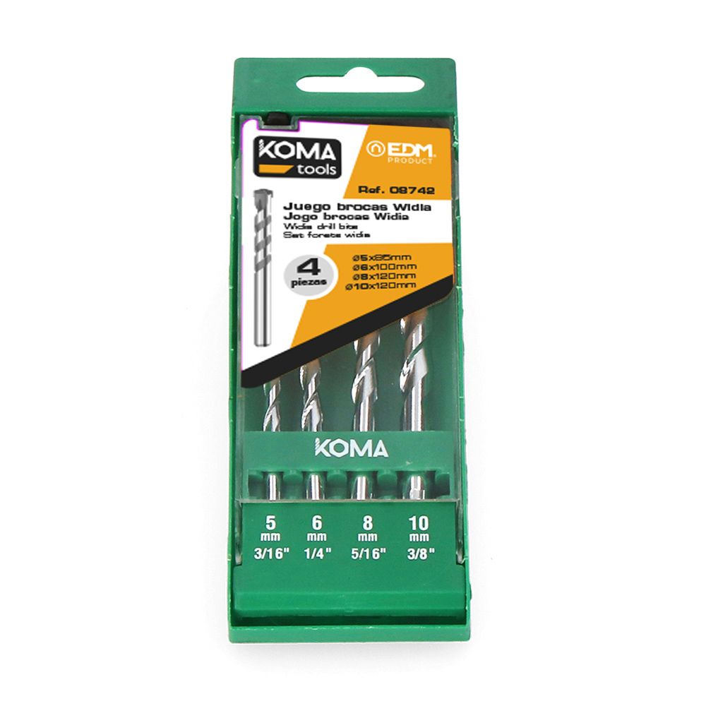 Brocas widia standard jogo de 4 unid