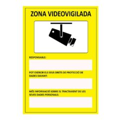 Sinal informativo "zona videovigilada" PVC 21x30cm normaluz