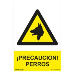 Sinal de perigo cães de cautela pvc 0,7mm 210x300mm normaluz