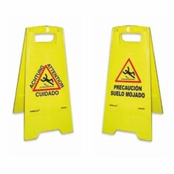 Painel de piso molhado amarelo com 62 cm de altura. normallight