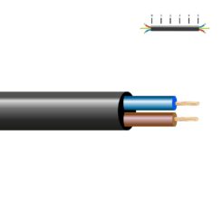 SEDILES Mangueira tubular h03vv-f 2 x 0,50 mm², preto euro/m