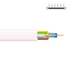 SEDILES Mangueira tubular h05vv-f 4 g 2,50 mm², branco euro/m