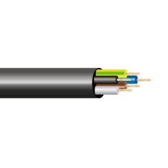 Cabo elétrico 7x0,75mm  50V preto euro/m 100m