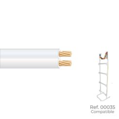 SEDILES Cabo paralelo de áudio branco 2 x 1,50 mm euro/m (bobina pequena ø200x80mm)