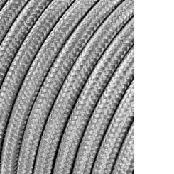 Carretel de cabo cordão tubular H03VV-F 2 x 0,75 mm² prata, 25 m